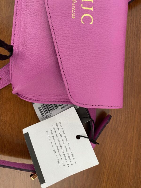 Bolsa  Pochete em couro Rosa - Imagem 5